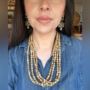 ROCKI GORMAN multi strand Jasper necklace southwestern